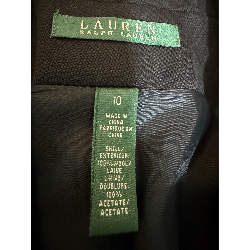 Vintage Lauren Ralph Lauren Black Crest Blazer Sports Coat Women's Size 10 - Picture 6 of 12